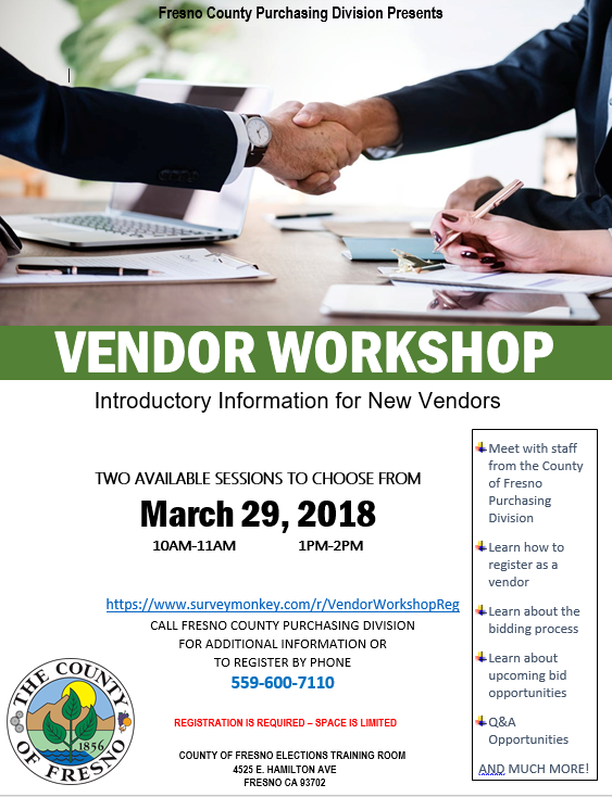 free workshop for new vendors the business journal visalia ca marketing companies that make medical flyers