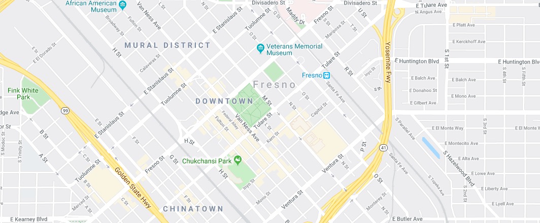 Downtown Fresno Map 