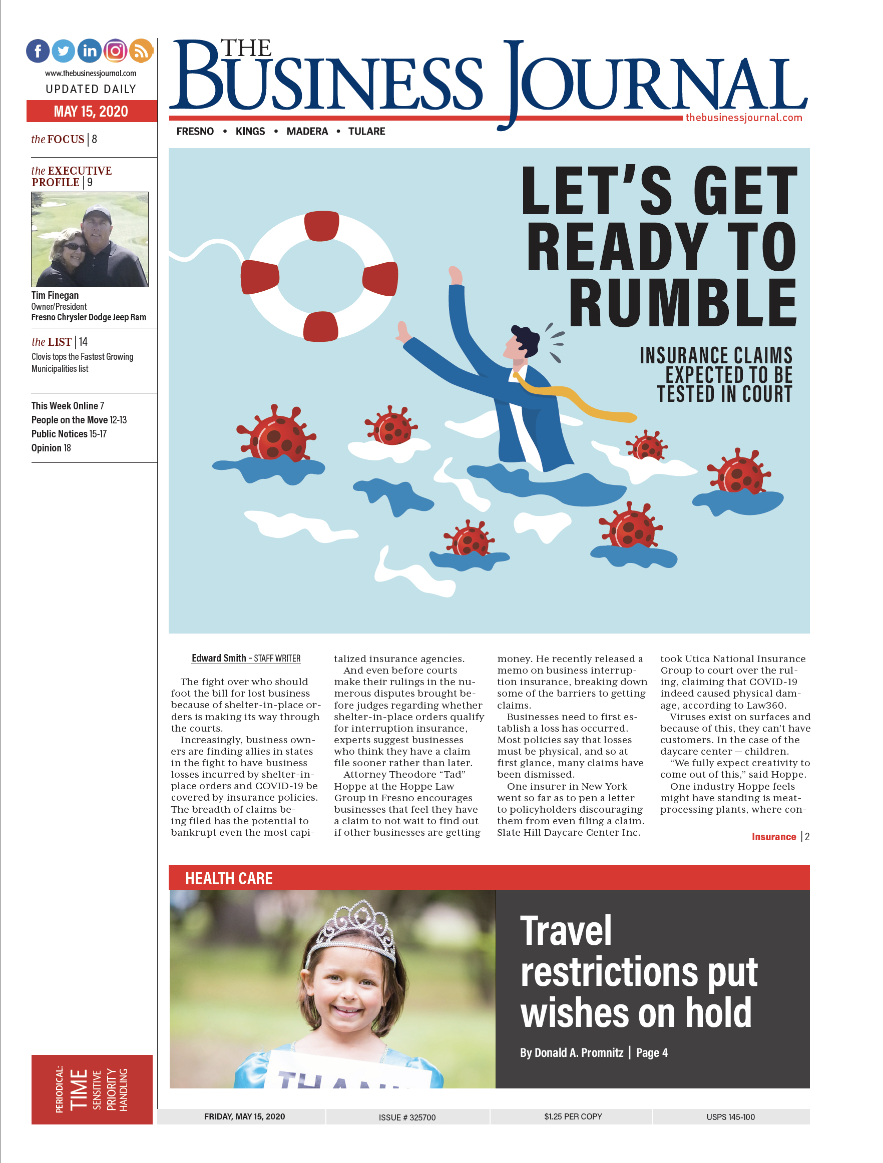 The Business Journal 5/15/20 The Business Journal