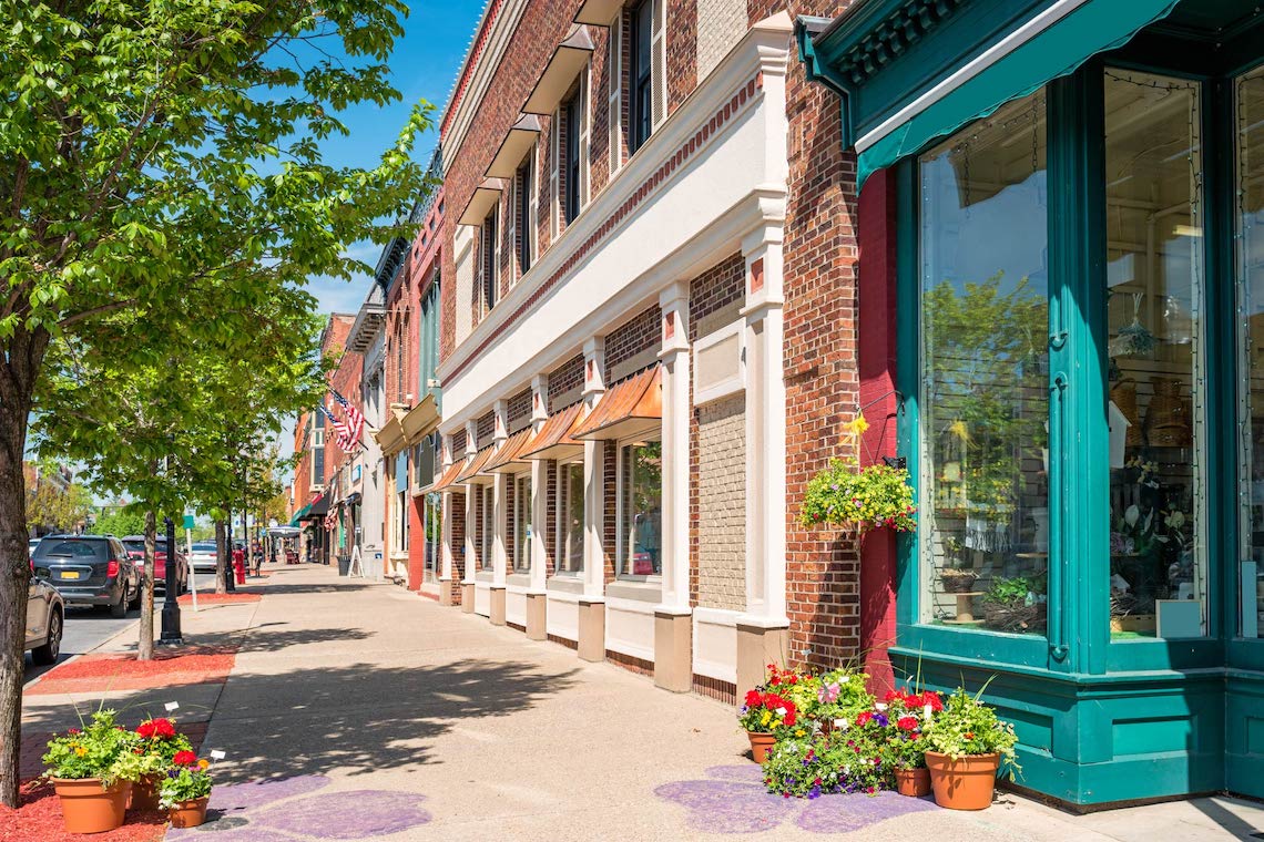 Downtown Seneca Falls Finger Lakes region New York State USA