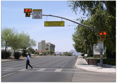 HAWK crossing