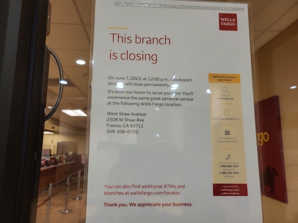 wells fargo closure