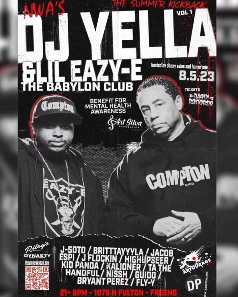 dj yella lil eazy e flyer