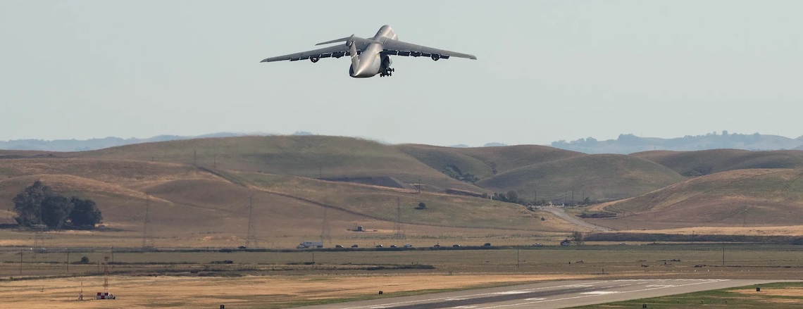 large jet taking off from a runway