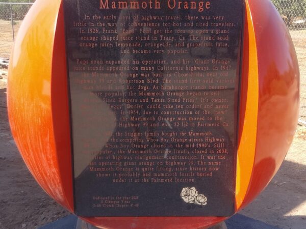 mammoth orange plaque