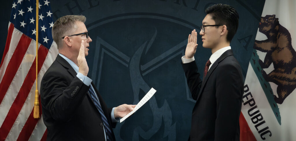 peter park sworn in by tim ward