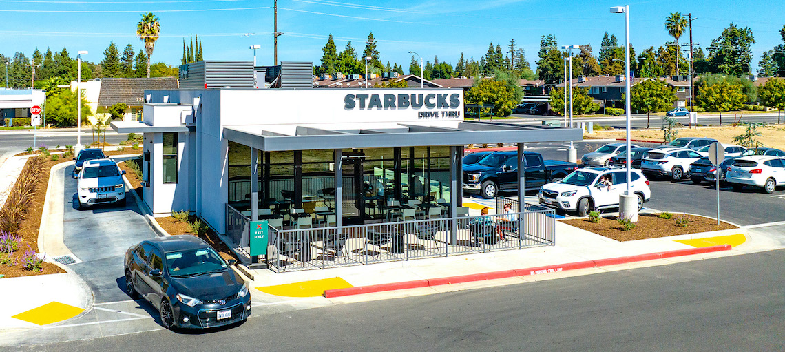 Starbucks store witha. drive-thru