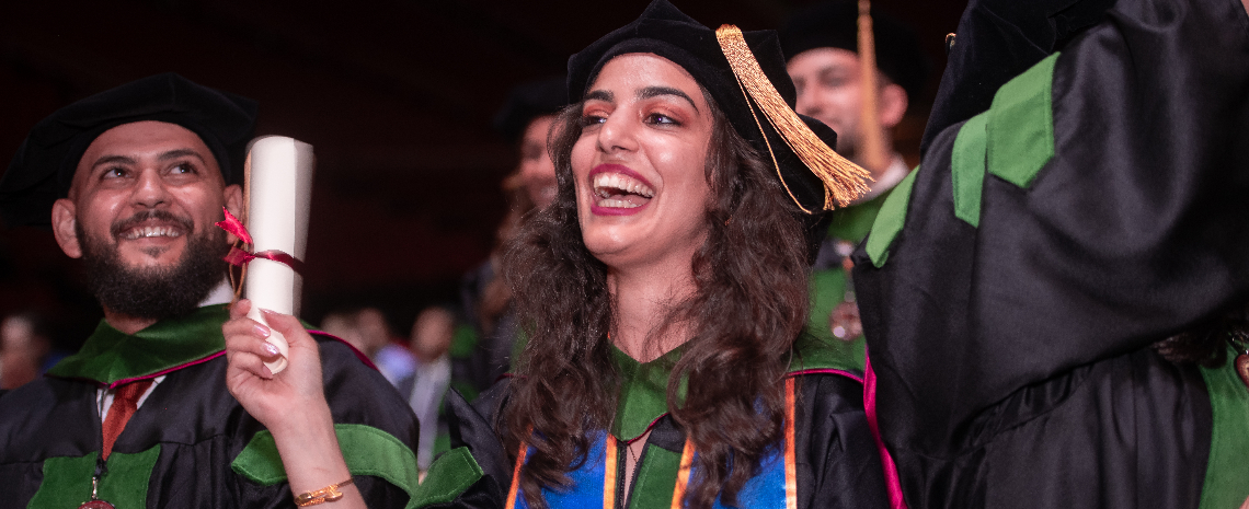 graduate cheering