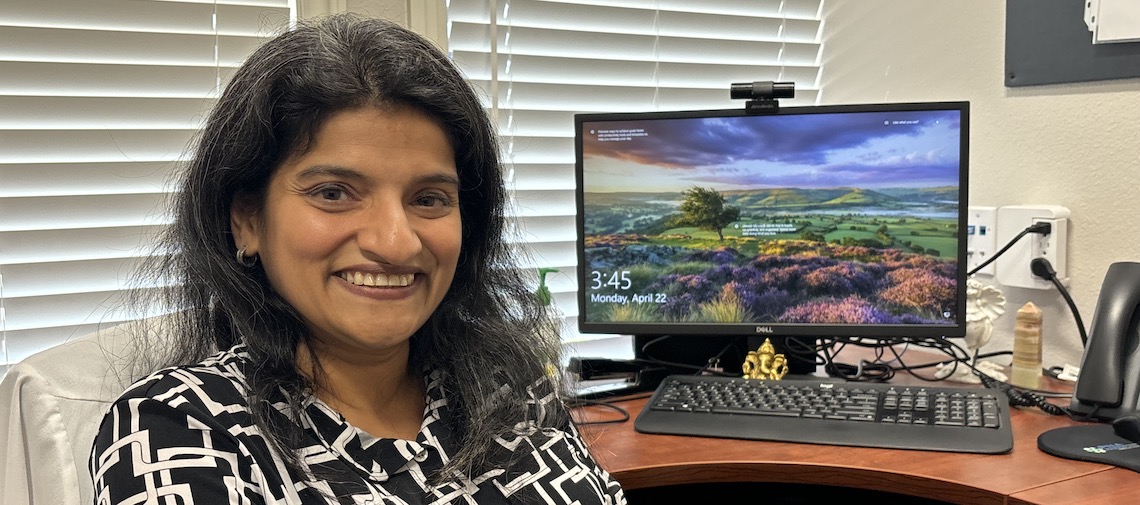 woman smiling