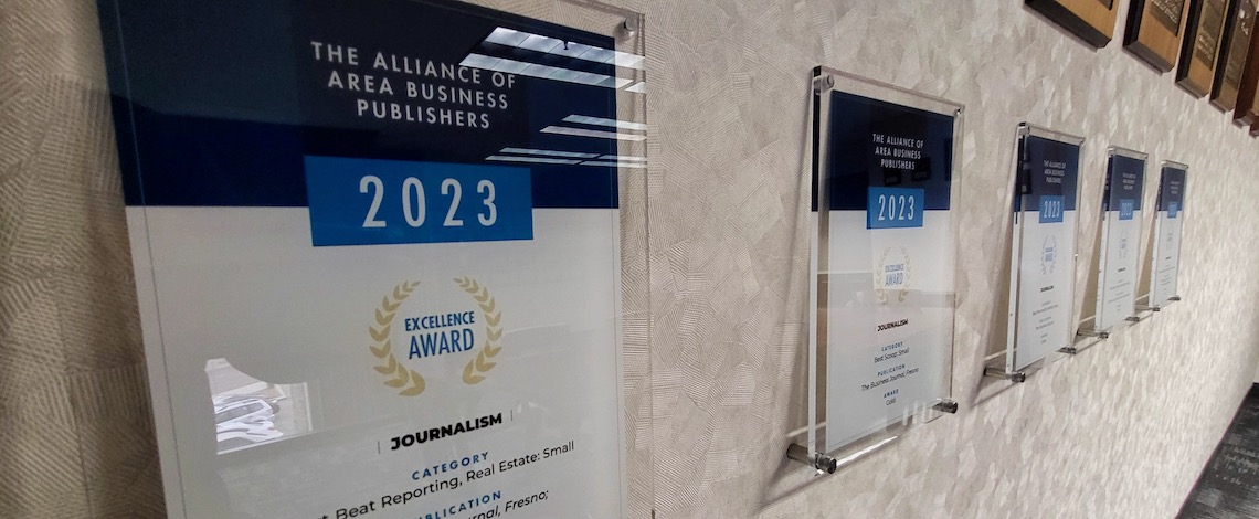 row of award plaques