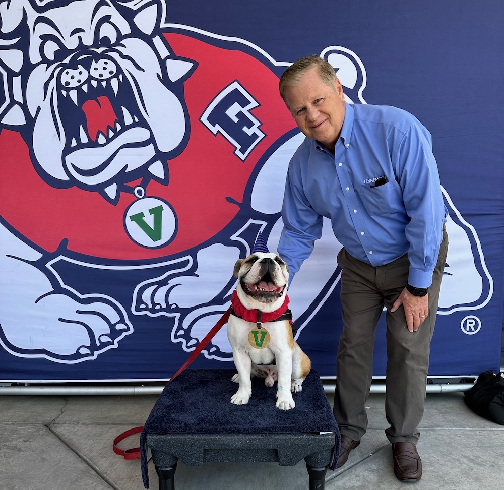 dog and man