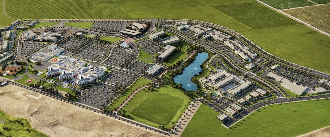 rendering of a mixed-use land development