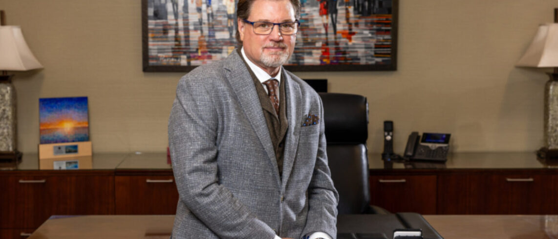 man at desk