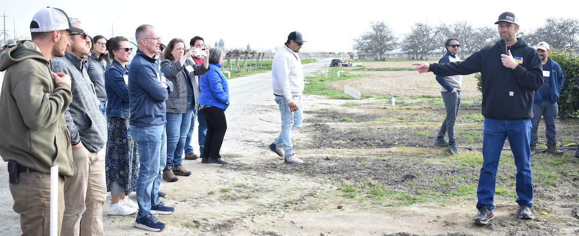 tour group on a farm