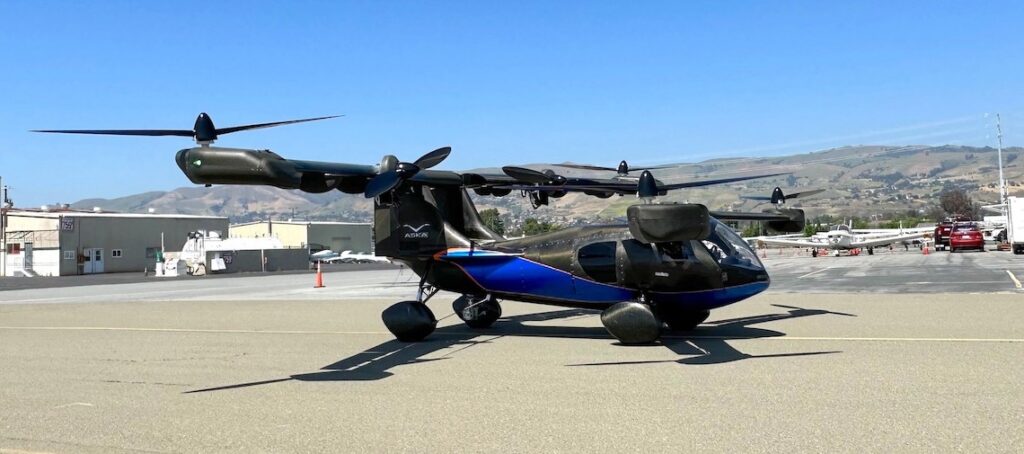 flying car on airfield