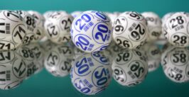 bingo balls on a mirror surface