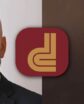 two men with a d logo between