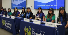 after school staffers at a table