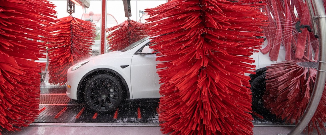 car in a car wash