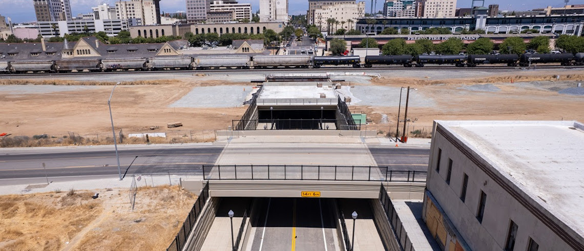 rail separation in downtown fresno