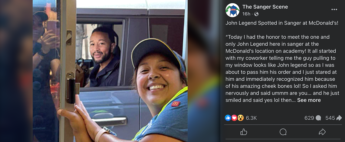 john legend selfie