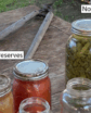 preserved vegetables on a table