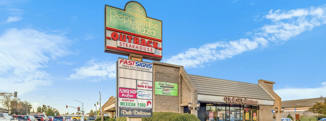 shopping center monument sign
