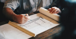 architect drafting on paper
