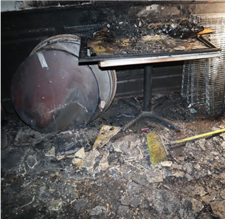 burned restaurant
