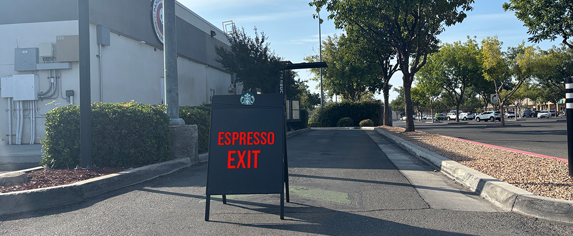 starbucks drive thru closed