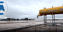 a leveled site that is wet and will house construction