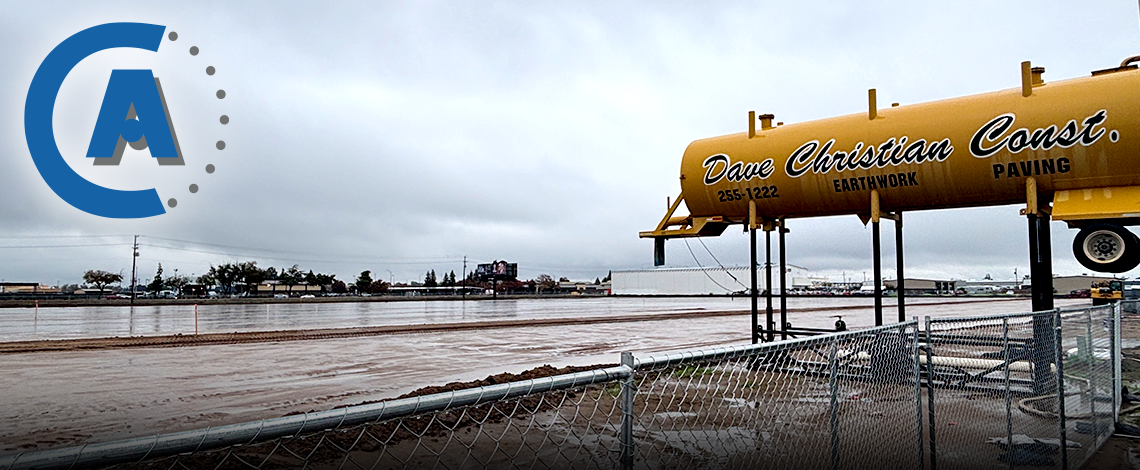 a leveled site that is wet and will house construction