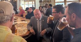 people drinking at a bar