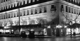 black and white photo of a building from 1929
