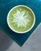 matcha tea with a foam star design on top