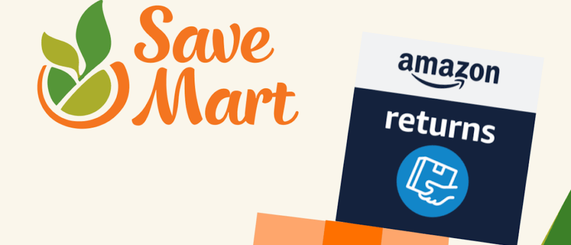 graphic with save mart and amazon logos