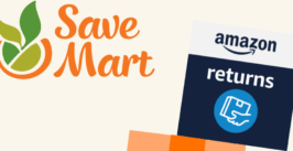graphic with save mart and amazon logos