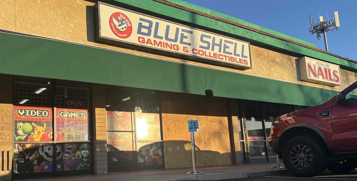 blue shell gaming store exterior