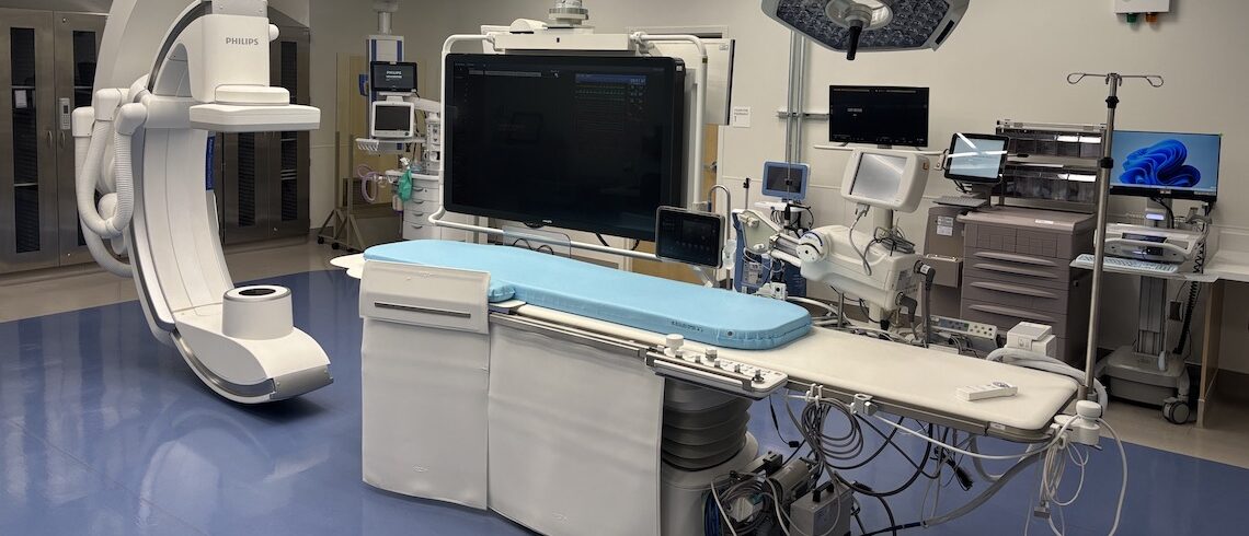a cardiac catheterization lab