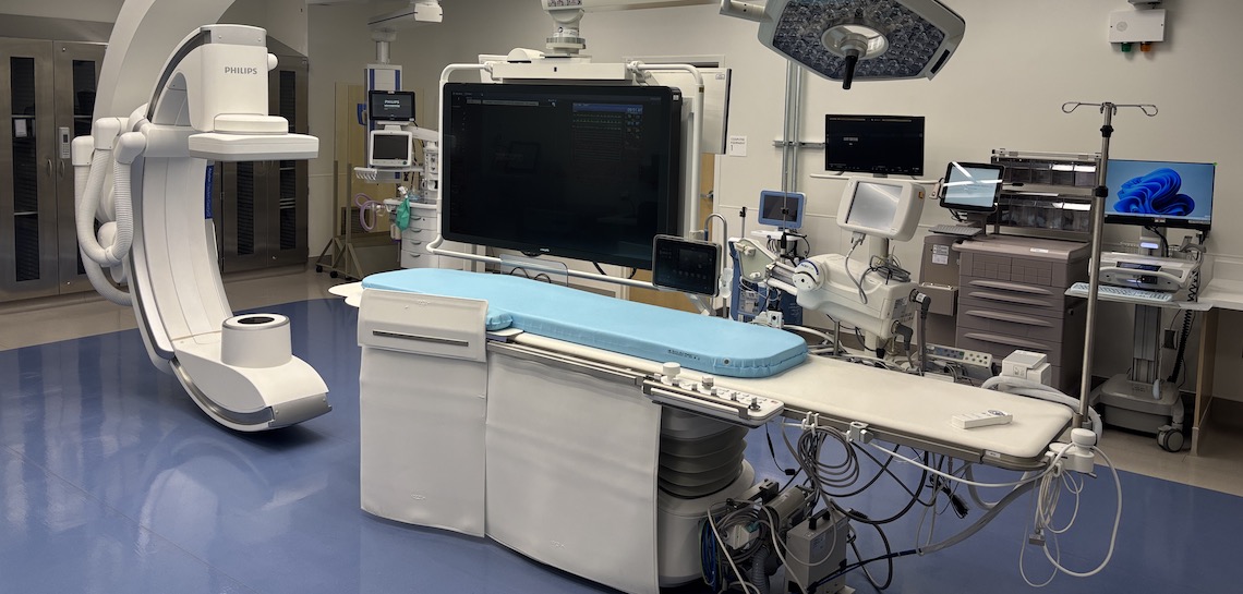 a cardiac catheterization lab