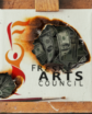 a smoldering painting with money behind the hole