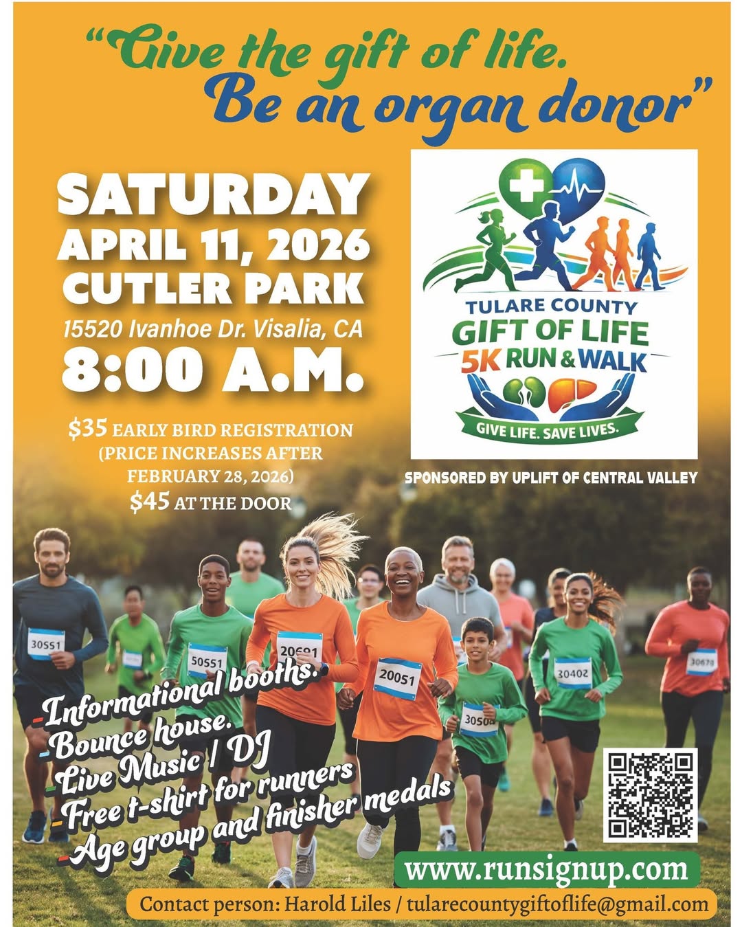 Gift of Life 5k Run & Walk Poster
