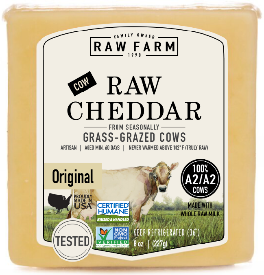 raw cheddar cheese