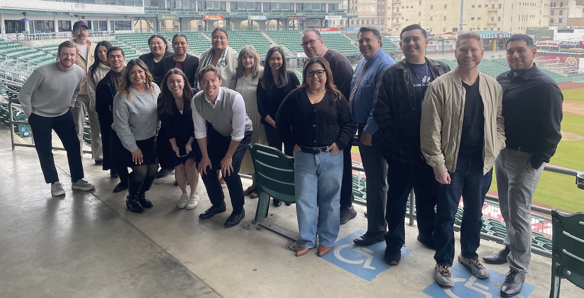 group of people in a ballpark