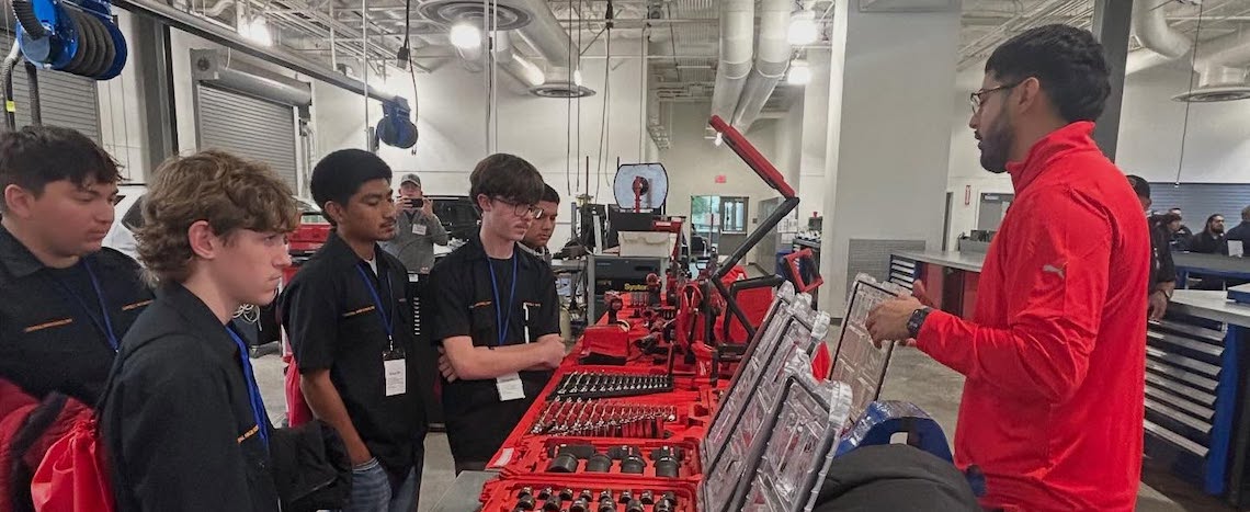 students in a auto shop