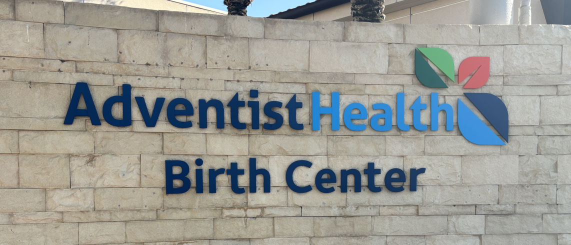 birthing center sign