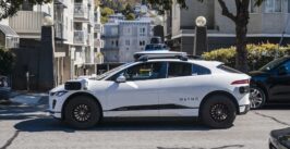robotaxi on a city street
