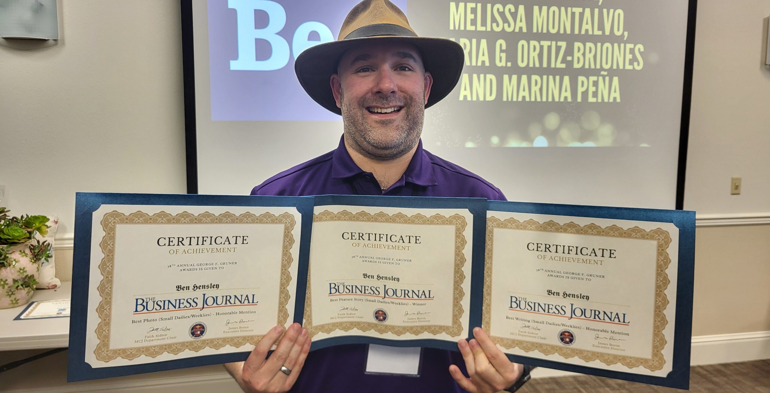 Business Journal’s Hensley brews up Gruner Award with small business feature
