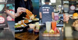 A Jesse Boy branded takeout bag being handed across a counter at the West Hollywood location