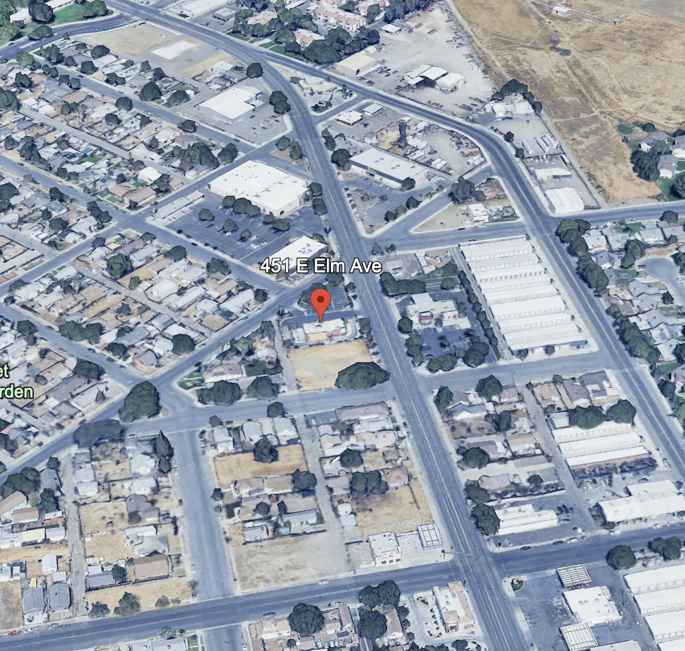 Satellite image of streets